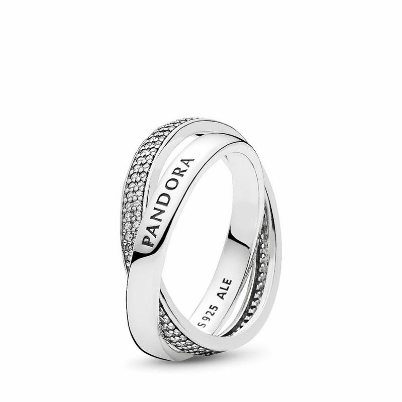 Pandora Promise Ring Ireland - Sterling Silver/Cubic Zirconia - 701453YPQ